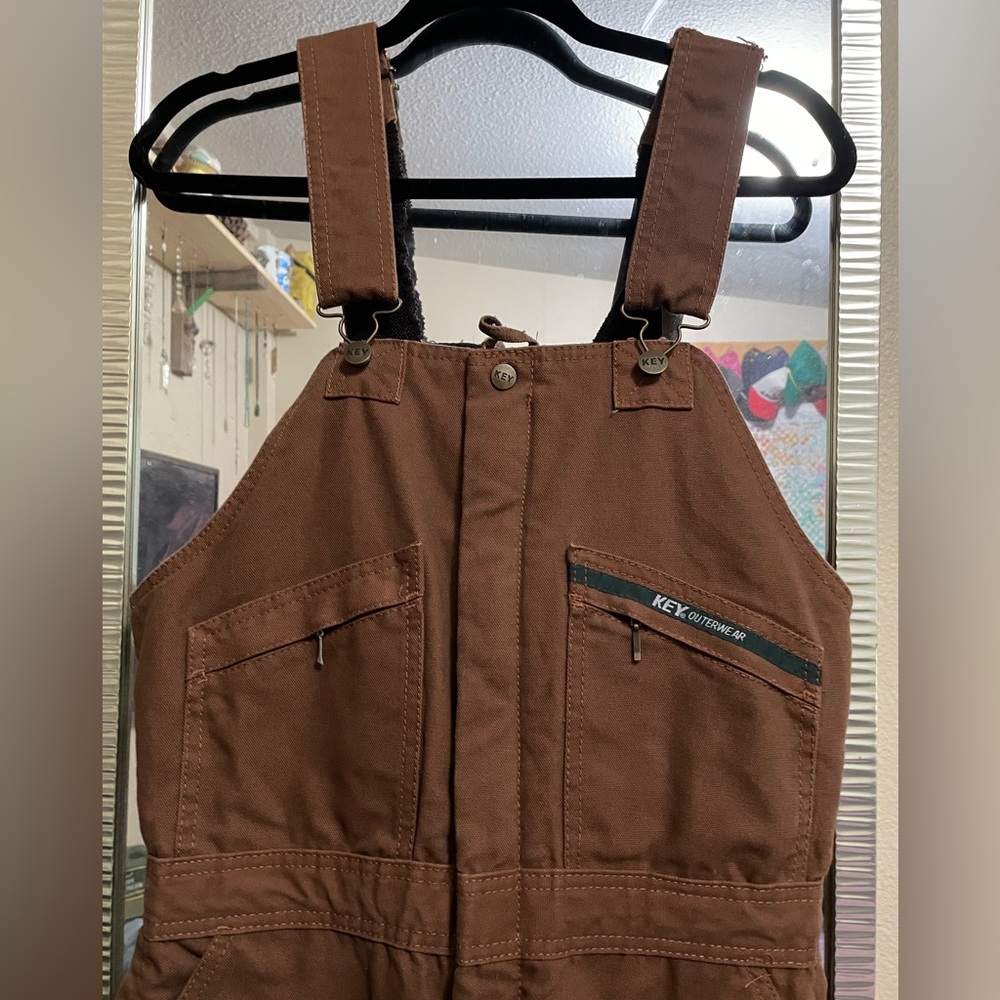 Key outwear insulated overall with zip up legs/zip up front